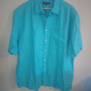 Alan Flusser Men's 100% Linen Shirt Size XL